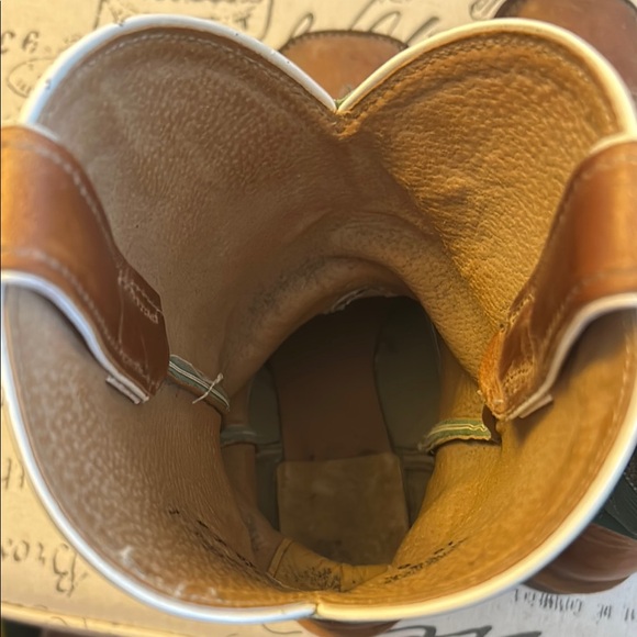 Justin Women's Bent Rail Kennedy Western Boots Size 10C Turquoise Green & Brown - Picture 10 of 15